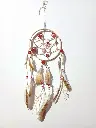 Attrape-rêves "Écho de l'effraie" - artisanat de Bretagne